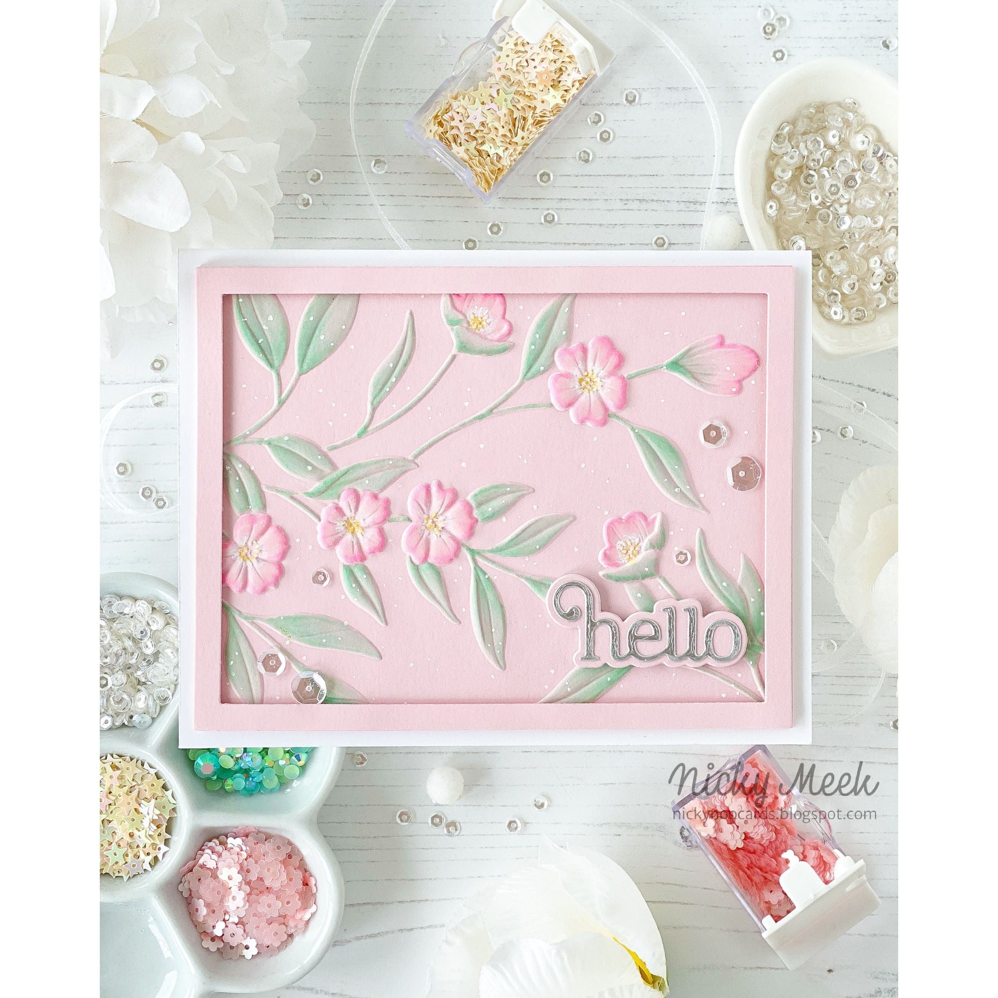 Simon Says Stamp Giggle Hello Wafer Dies s1028 Moments in Time Hello Card | color-code:ALT05