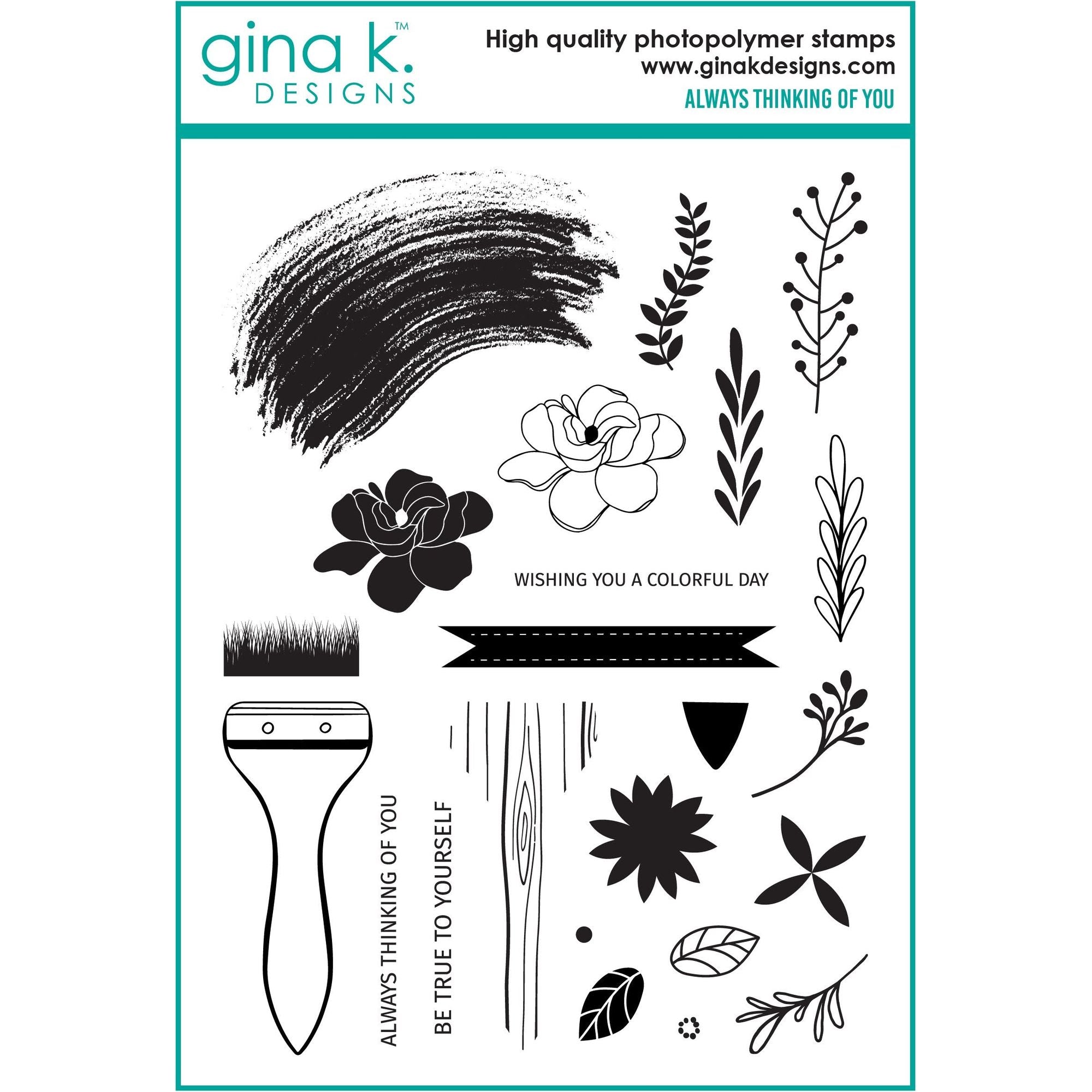 Gina K Designs Always Thinking of You Stamps lh52