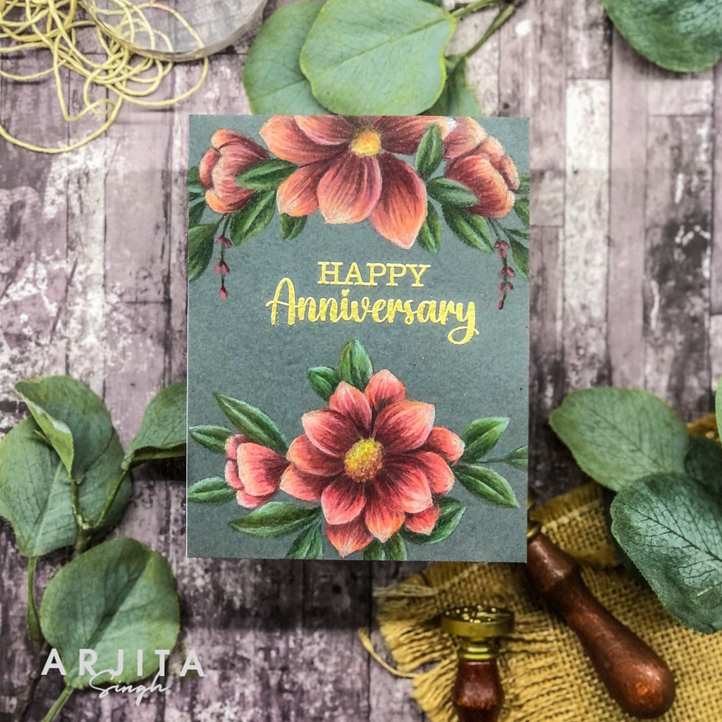 Gina K Designs Anniversary Flowers Stamps and Dies Bundle asdie0509 anniversary