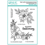 Gina K Designs Anniversary Flowers Stamps and Dies Bundle asdie0509 stamps only