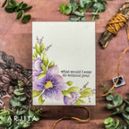 Gina K Designs Anniversary Flowers Stamps as45 purple flowers