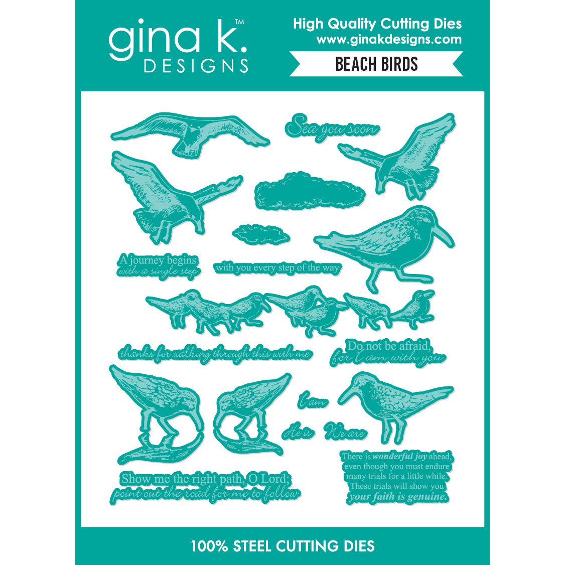 Gina K Designs Beach Birds Coordinating Dies die0546