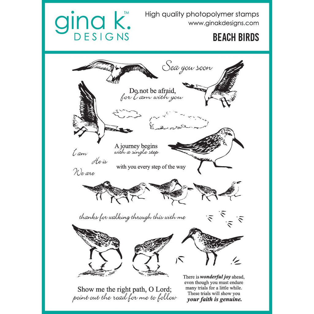 Gina K Designs Beach Birds Stamps mm145