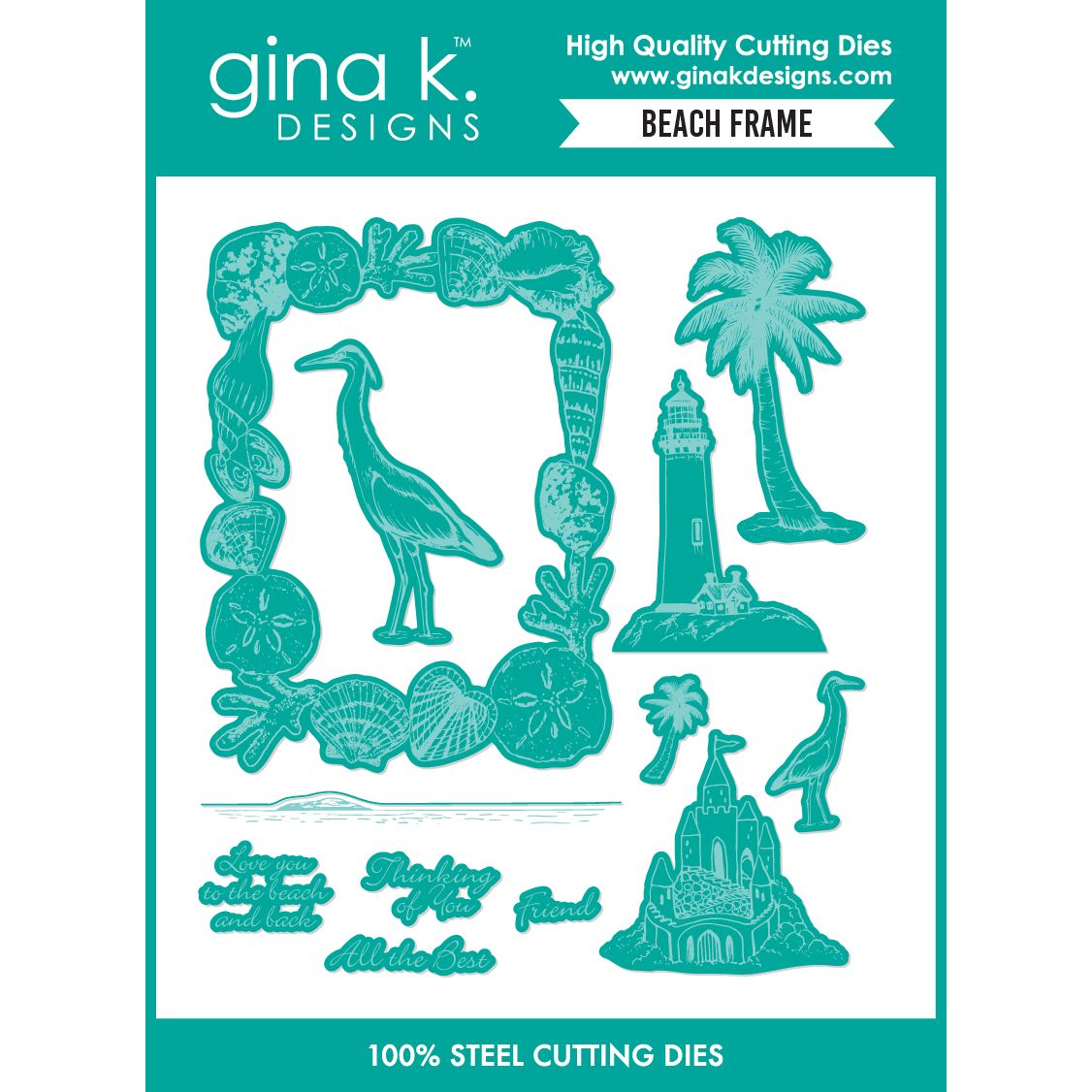Gina K Designs Beach Frame Dies die0767
