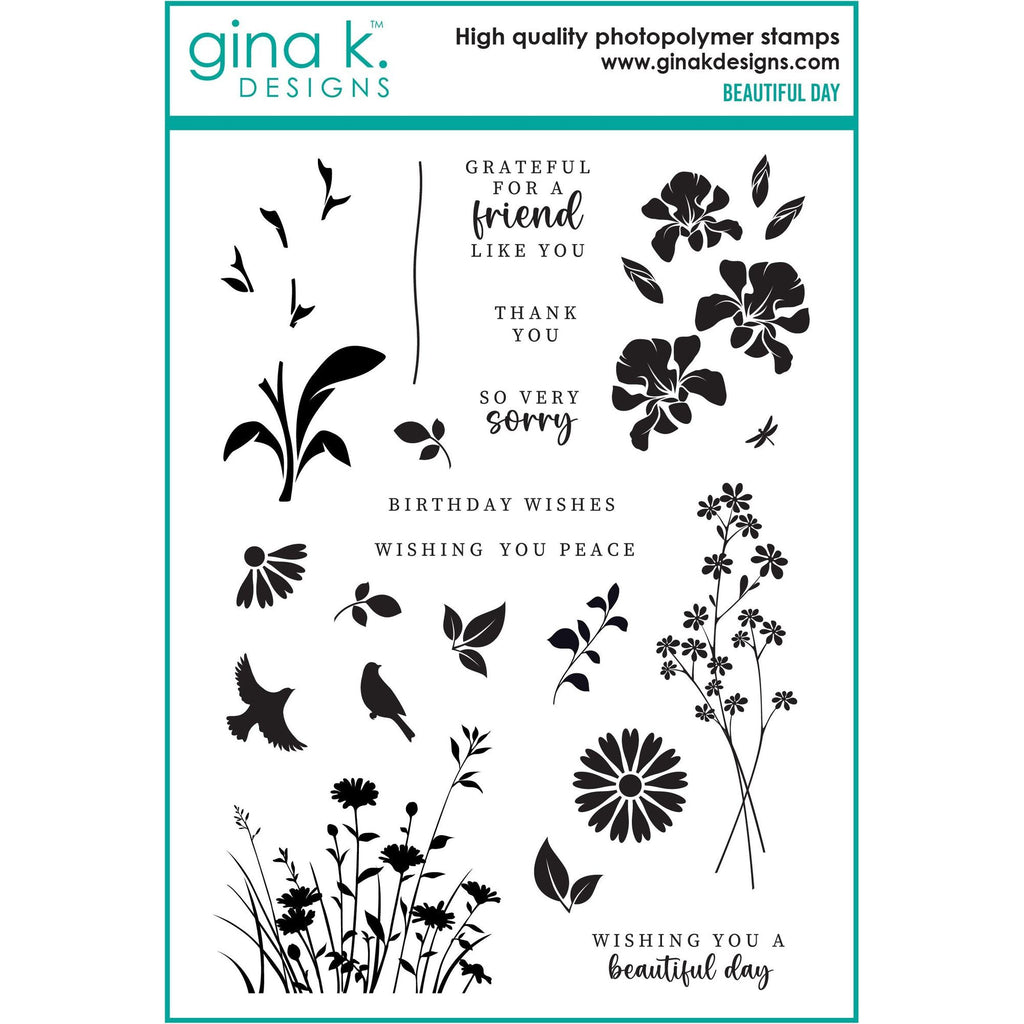 Gina K Designs Beautiful Day Stamps and Dies gkdie0461 STAMPS ONLY