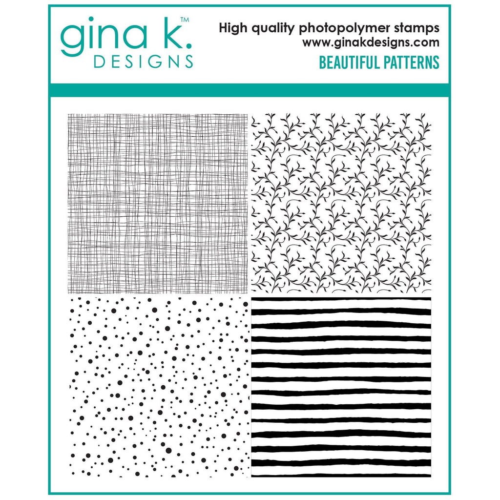 Gina K Designs Beautiful Patterns Background Stamps gkd250