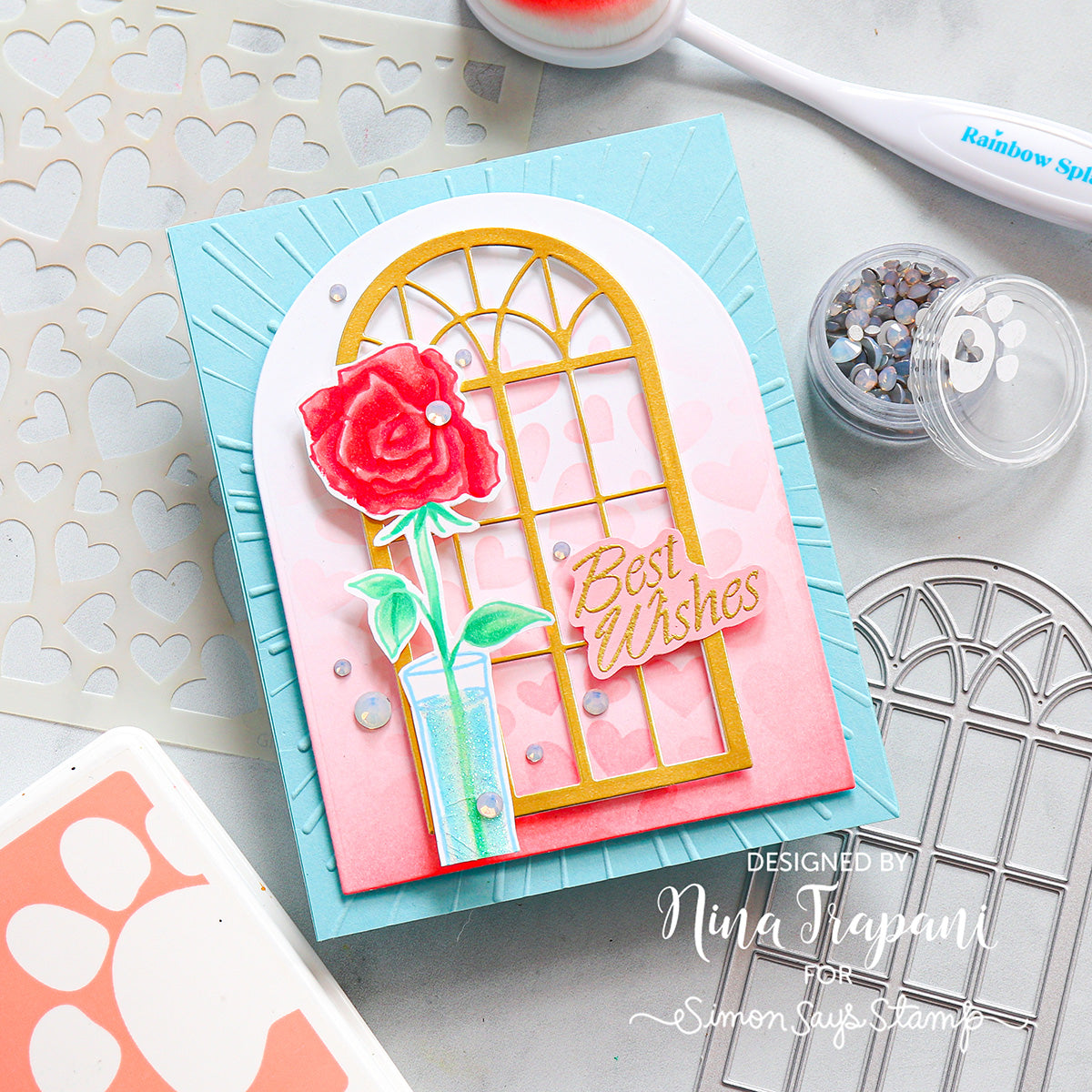 Gina K Designs Beautiful Roses Stamps mm142 Best Wishes