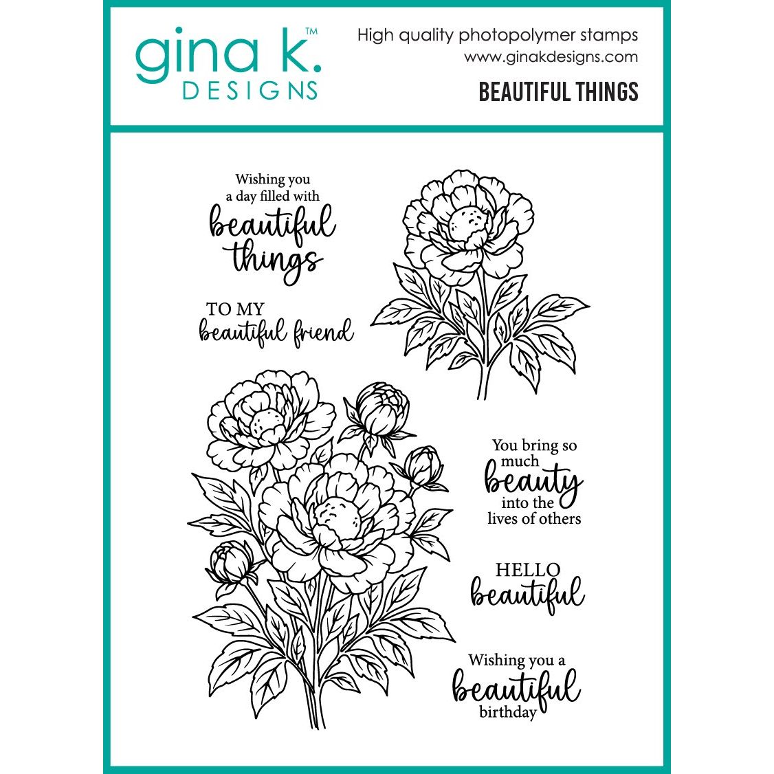Gina K Designs Beautiful Things Stamps as51