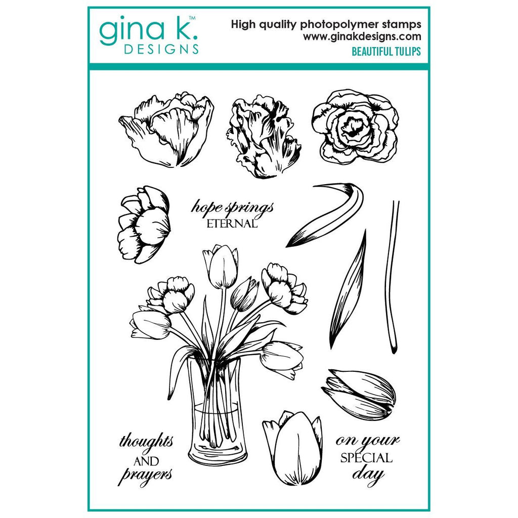 Gina K Designs Beautiful Tulips Stamps mm144