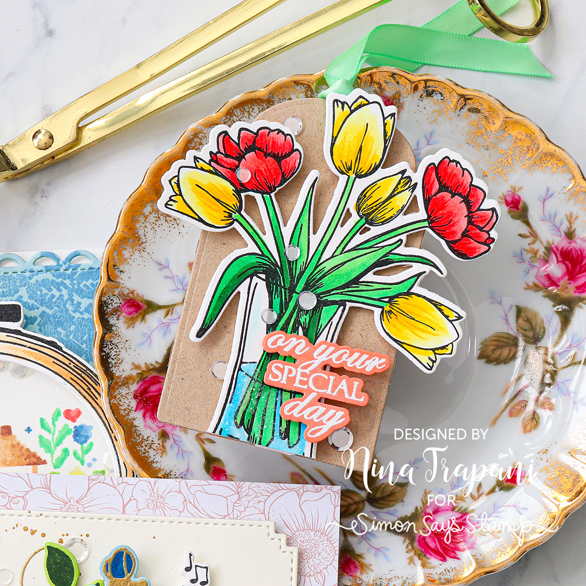Gina K Designs Beautiful Tulips Stamps mm144 on your special day