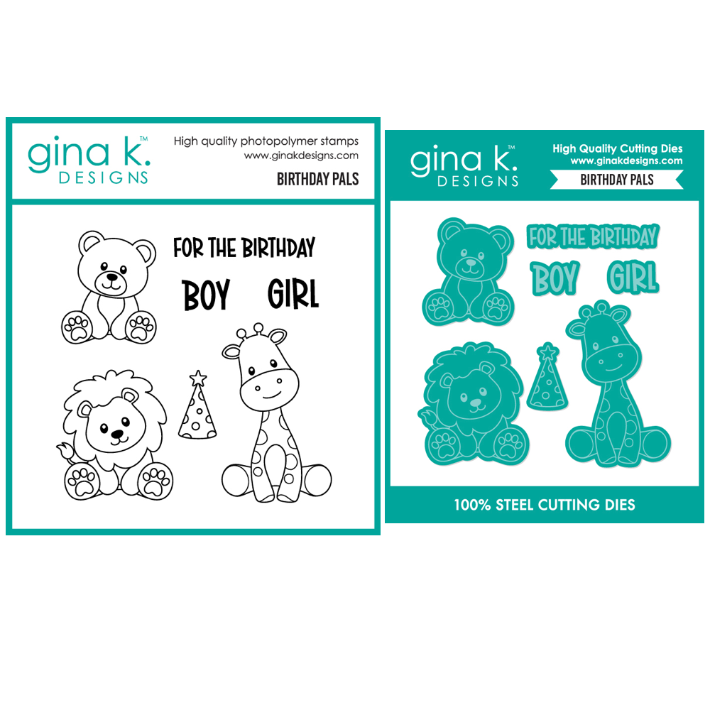Gina K Designs Birthday Pals Stamps and Dies