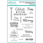 Gina K Designs Birthday Wishes Stamps and Dies dwdie0537 stamps only