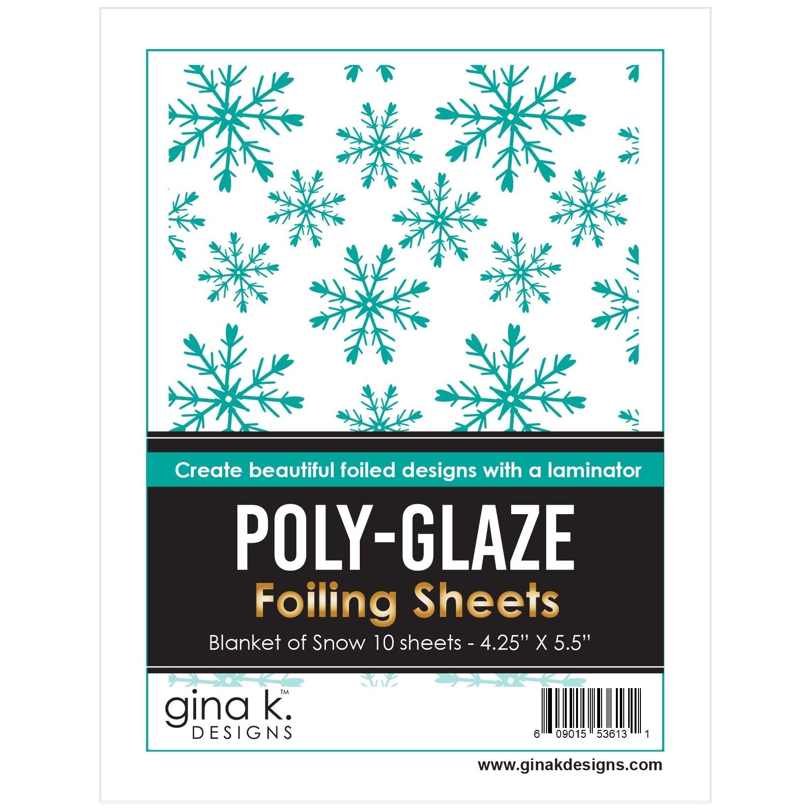 Gina K Designs Blanket of Snow Poly-Glaze Foiling Sheets pgfsbos