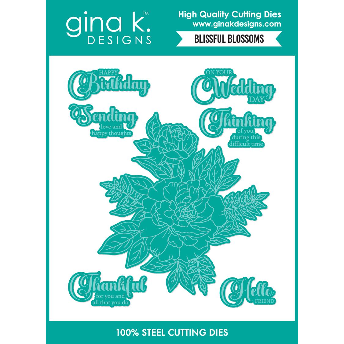 Gina K Designs Blissful Blossoms Dies die0709