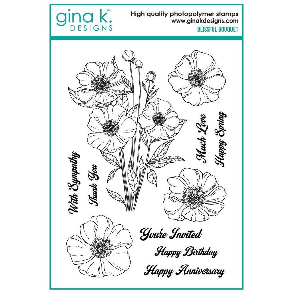 Gina K Designs Blissful Bouquet Stamps hs64