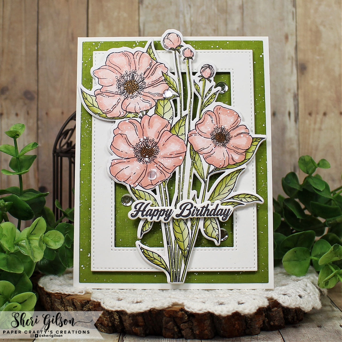 Gina K Designs Blissful Bouquet Stamps hs64 happy birthday