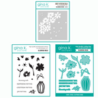 Gina K Designs Blooming Mood Stamps Dies and Stencil