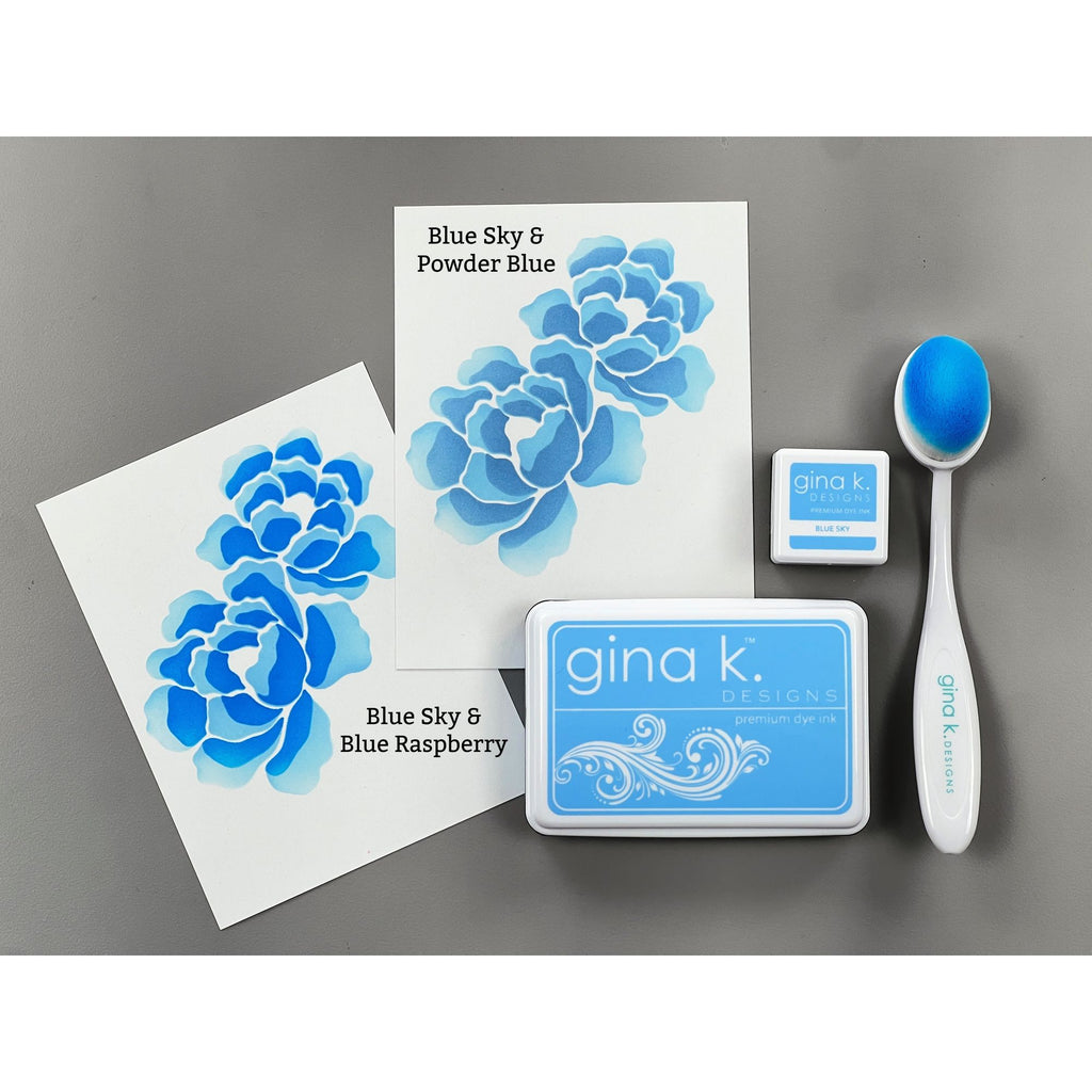 Gina K Designs Blue Sky Blending Trio Ink Pad Bundle Sample