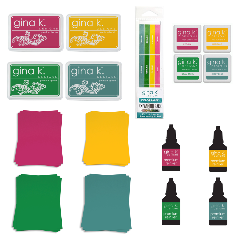 Gina K Designs Bold Blooms I Want It All Ink and Cardstock Bundle
