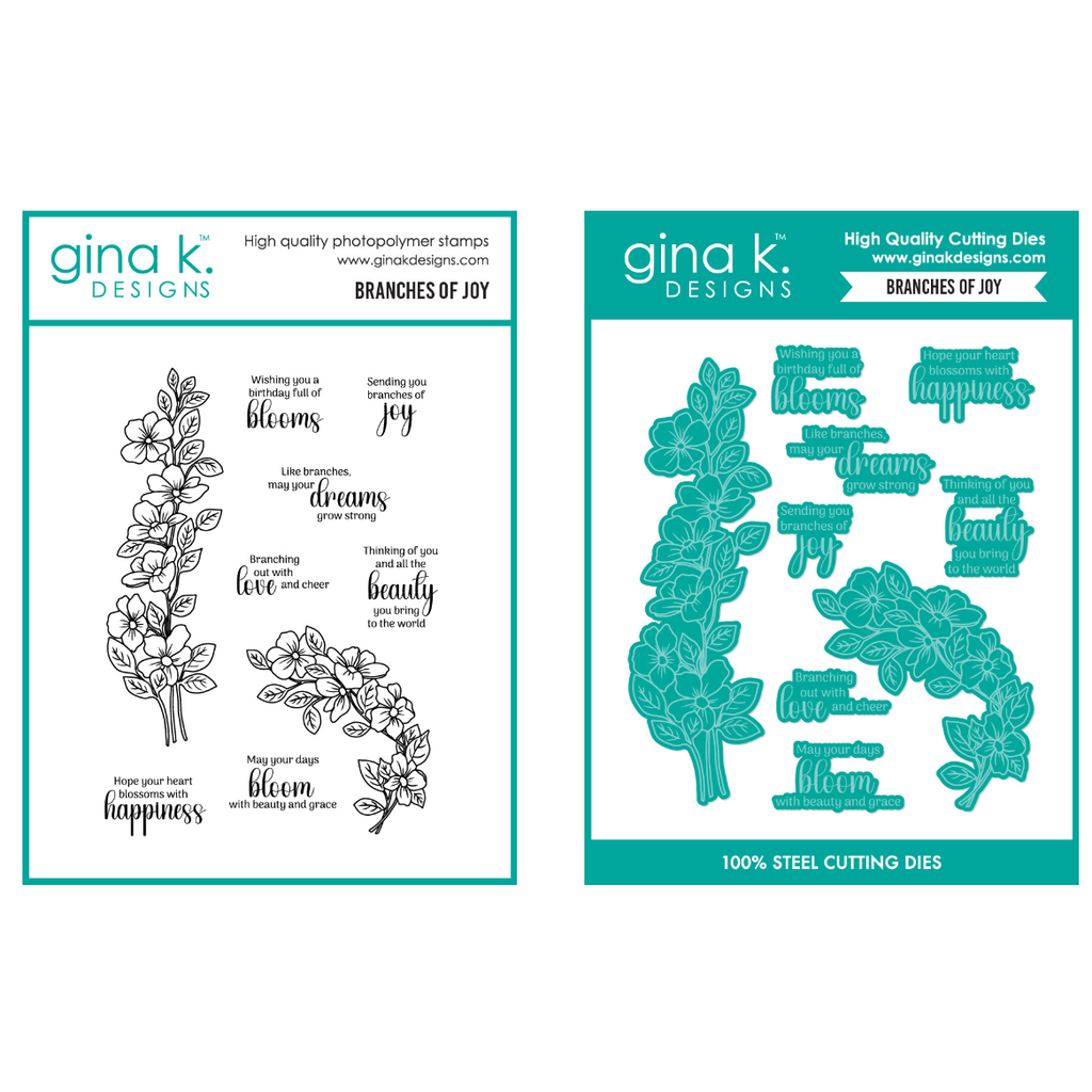 Gina K Designs Branches of Joy Stamps and Dies