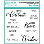 Gina K Designs Build A Greeting Stamps and Dies Bundle gkdie0512 STAMPS ONLY