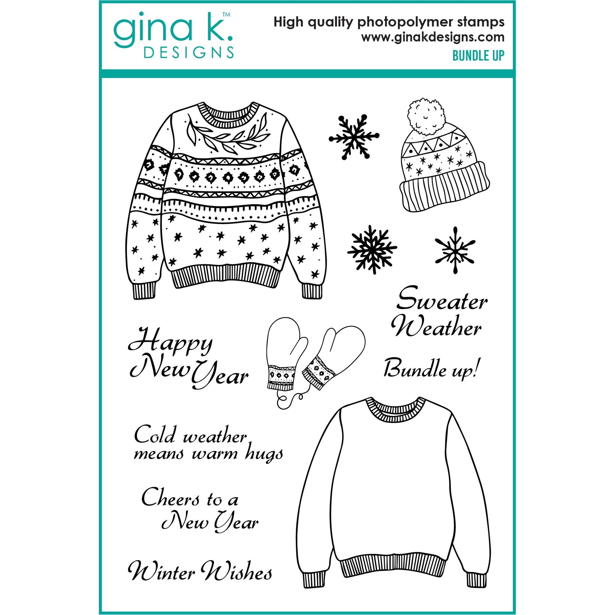 Gina K Designs Bundled Up Stamps hs61