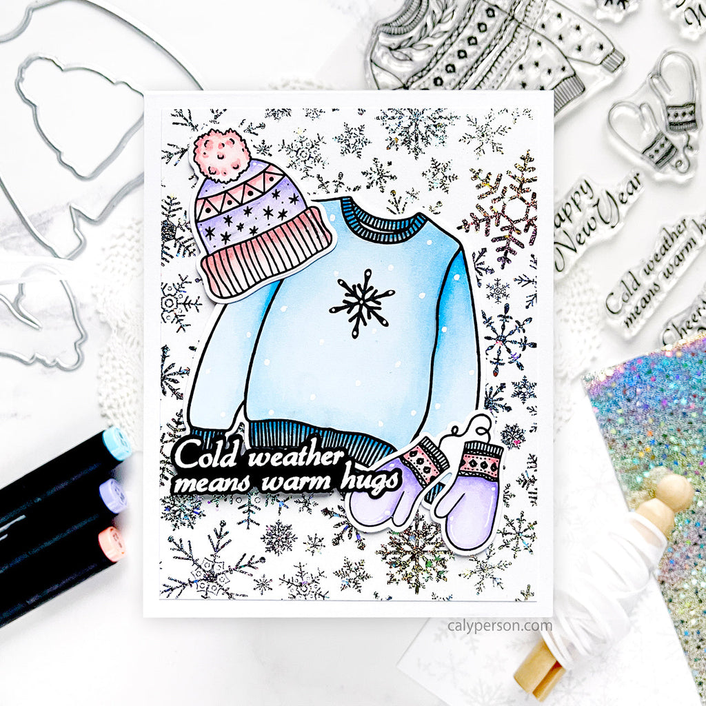 Gina K Designs Bundled Up Stamps hs61 Cold Weather Means Warm Hugs | color-code:ALT01
