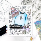 Gina K Designs Bundled Up Stamps hs61 Cold Weather Means Warm Hugs | color-code:ALT01