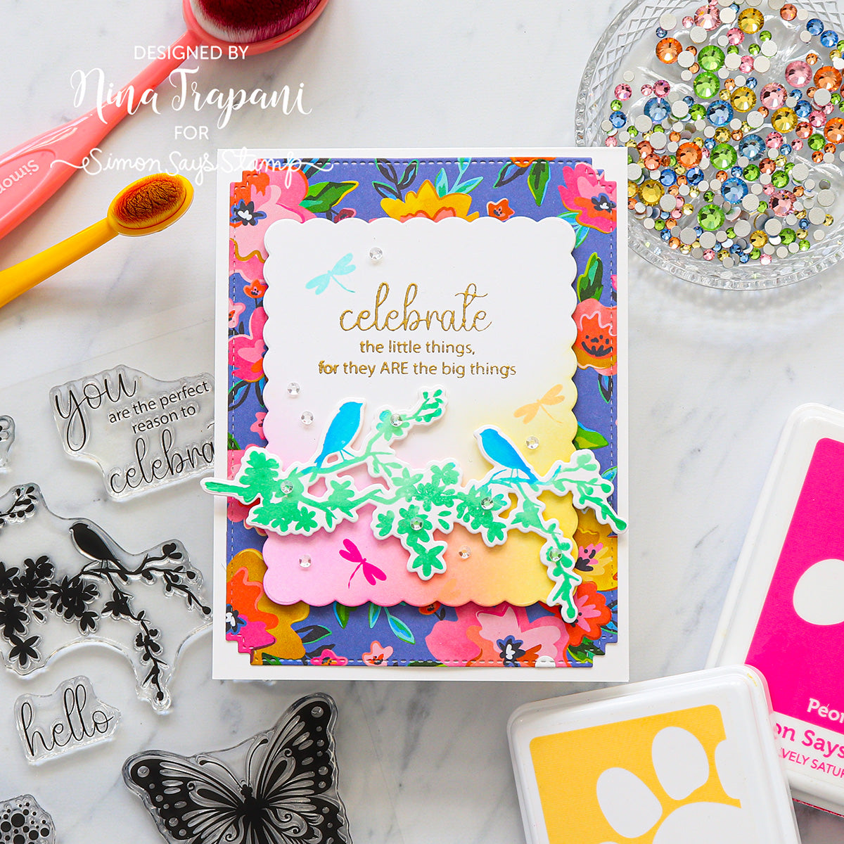 Gina K Designs Celebrate You Stamps gkd289 birds