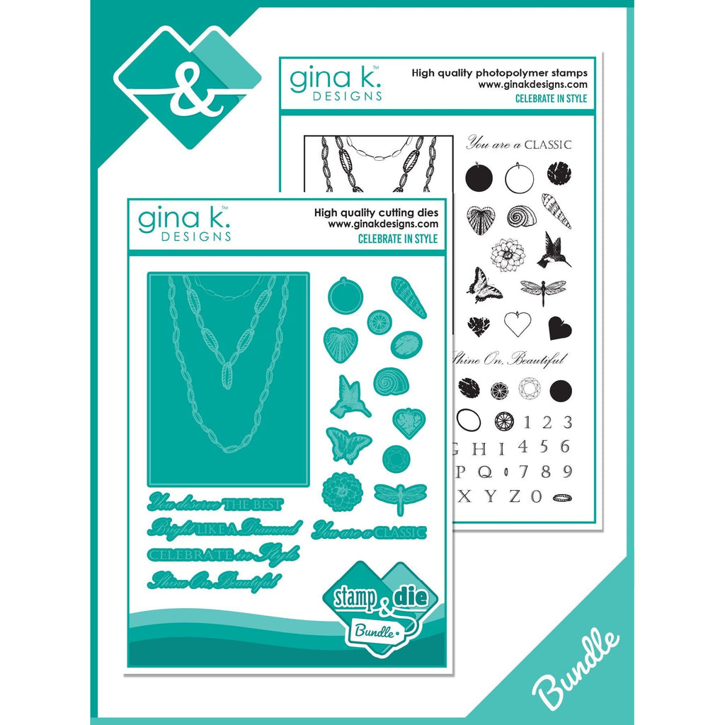 Gina K Designs Celebrate in Style Stamps and Dies Bundle mmdie0470