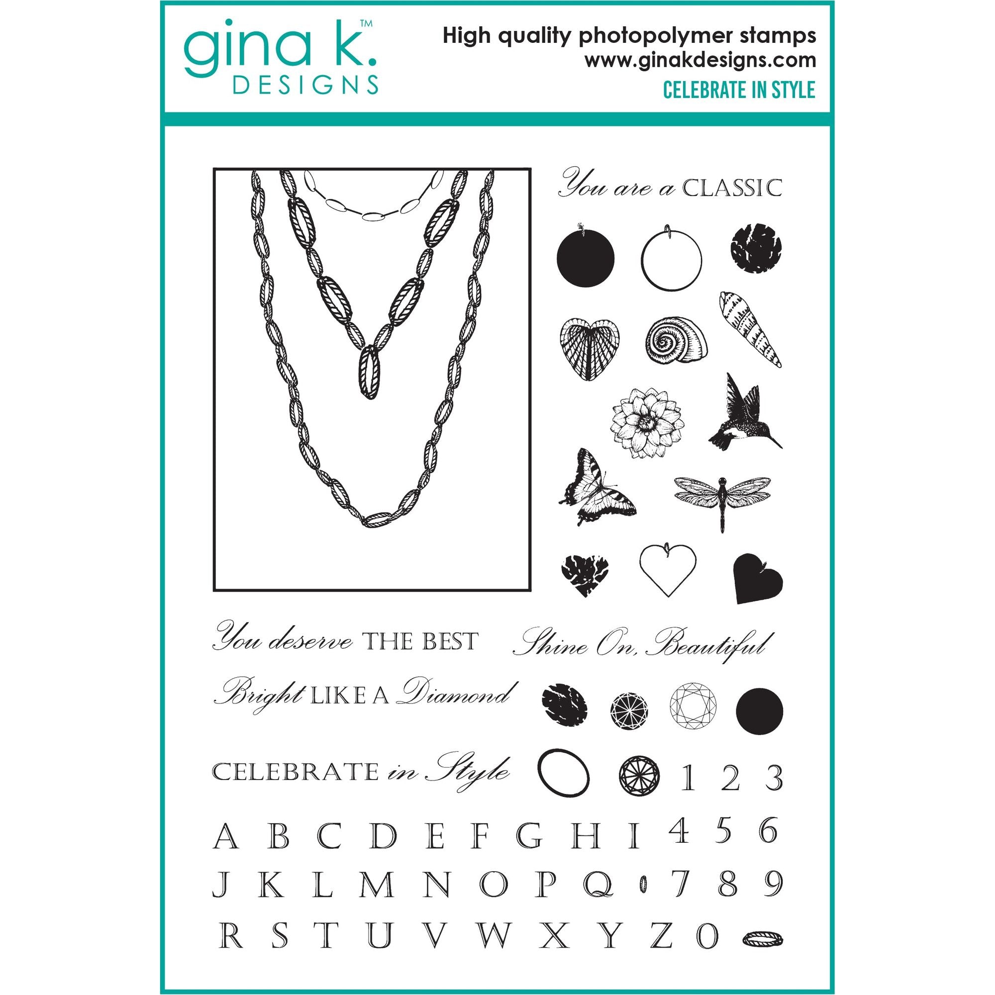 Gina K Designs Celebrate in Style Stamps mm138