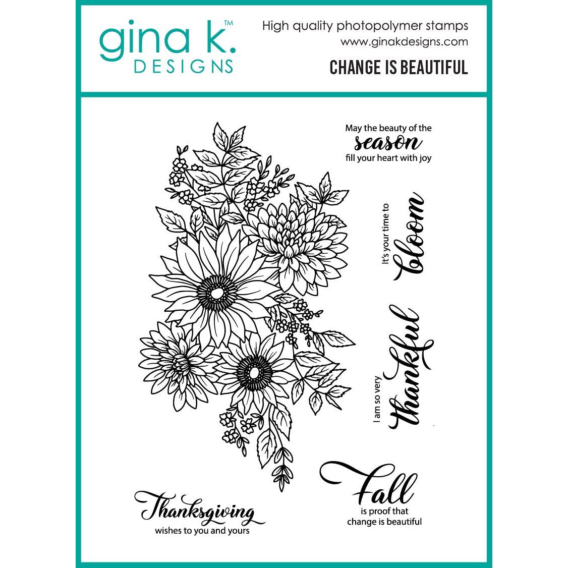 Gina K Designs Change is Beautiful Stamps as49