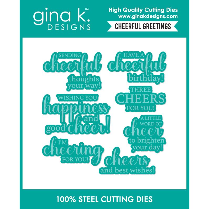 Gina K Designs Cheerful Greetings Dies die0737