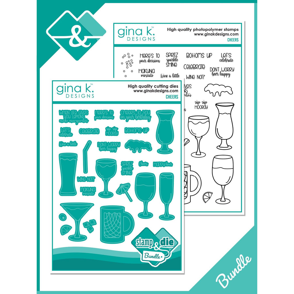 Gina K Designs Cheers Stamps and Dies Bundle bsdie0471