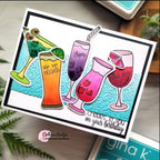 Gina K Designs Cheers Stamps and Dies Bundle bsdie0471 Sip Sip