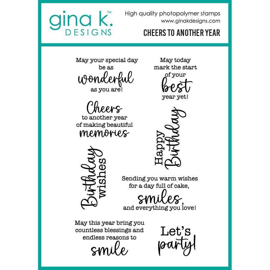 Gina K Designs Cheers to Another Year Stamps gkd326