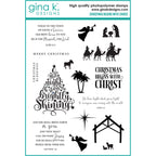 Gina K Designs Christmas Begins with Christ Stamps gkd252