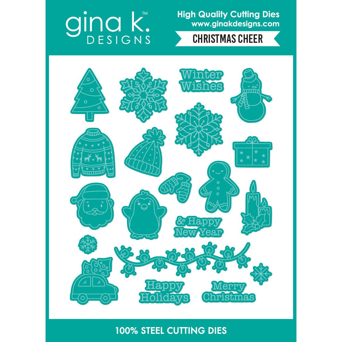 Gina K Designs Christmas Cheer Coordinating Dies gkdie0456