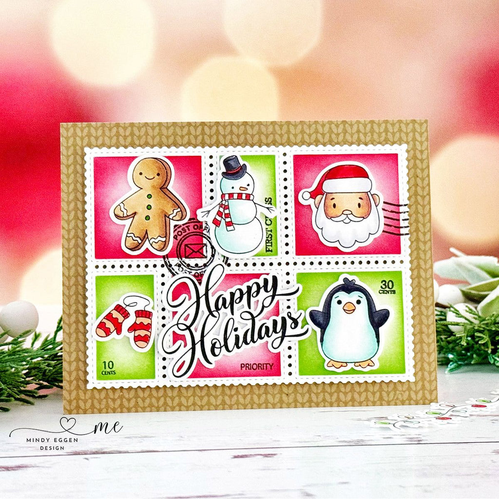 Gina K Designs Christmas Cheer Stamps gkd251 Postage