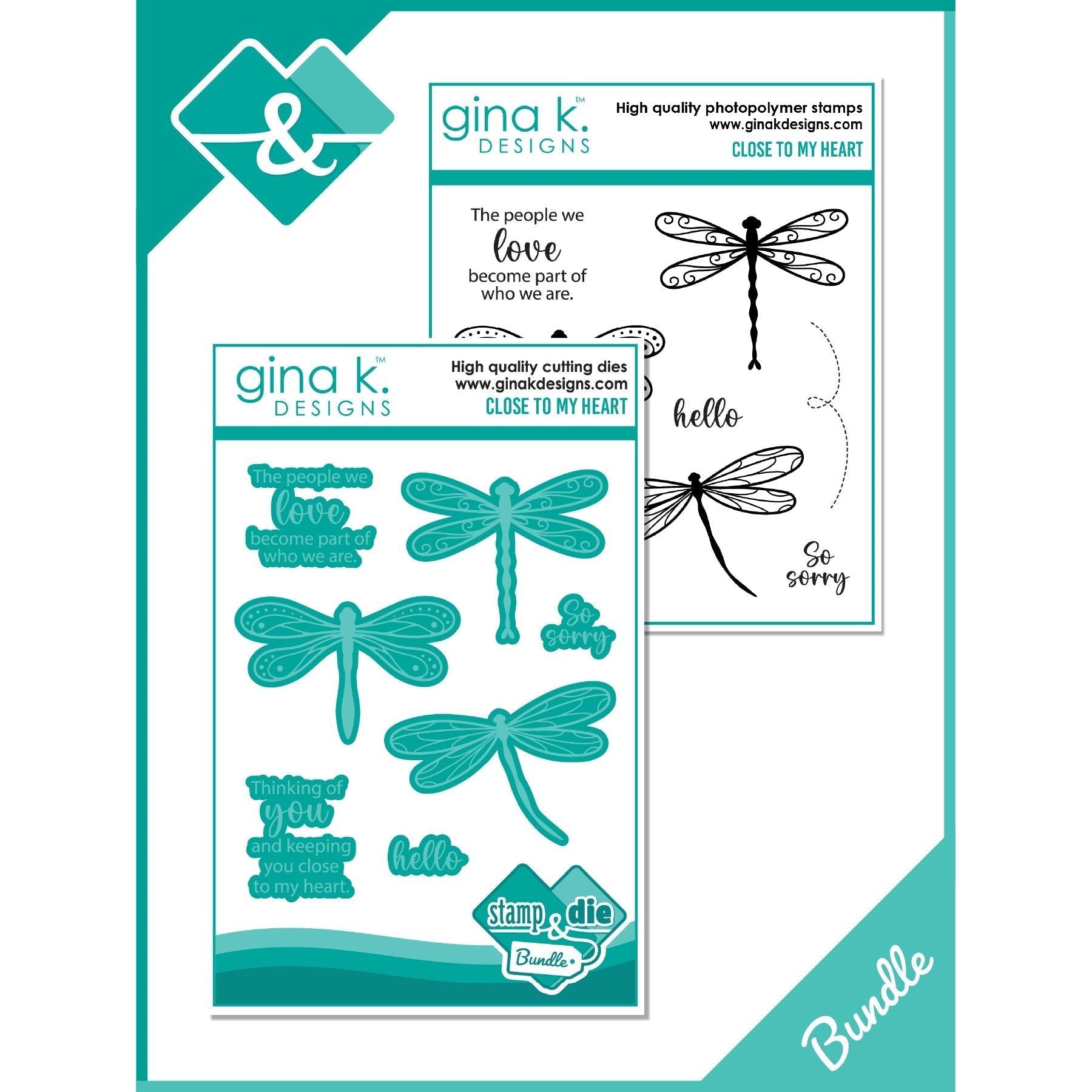 Gina K Designs Close to My Heart Stamps and Dies Bundle