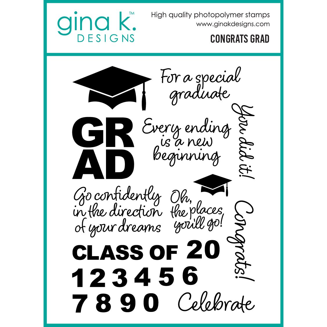Gina K Designs Congrats Grad Stamps bs86