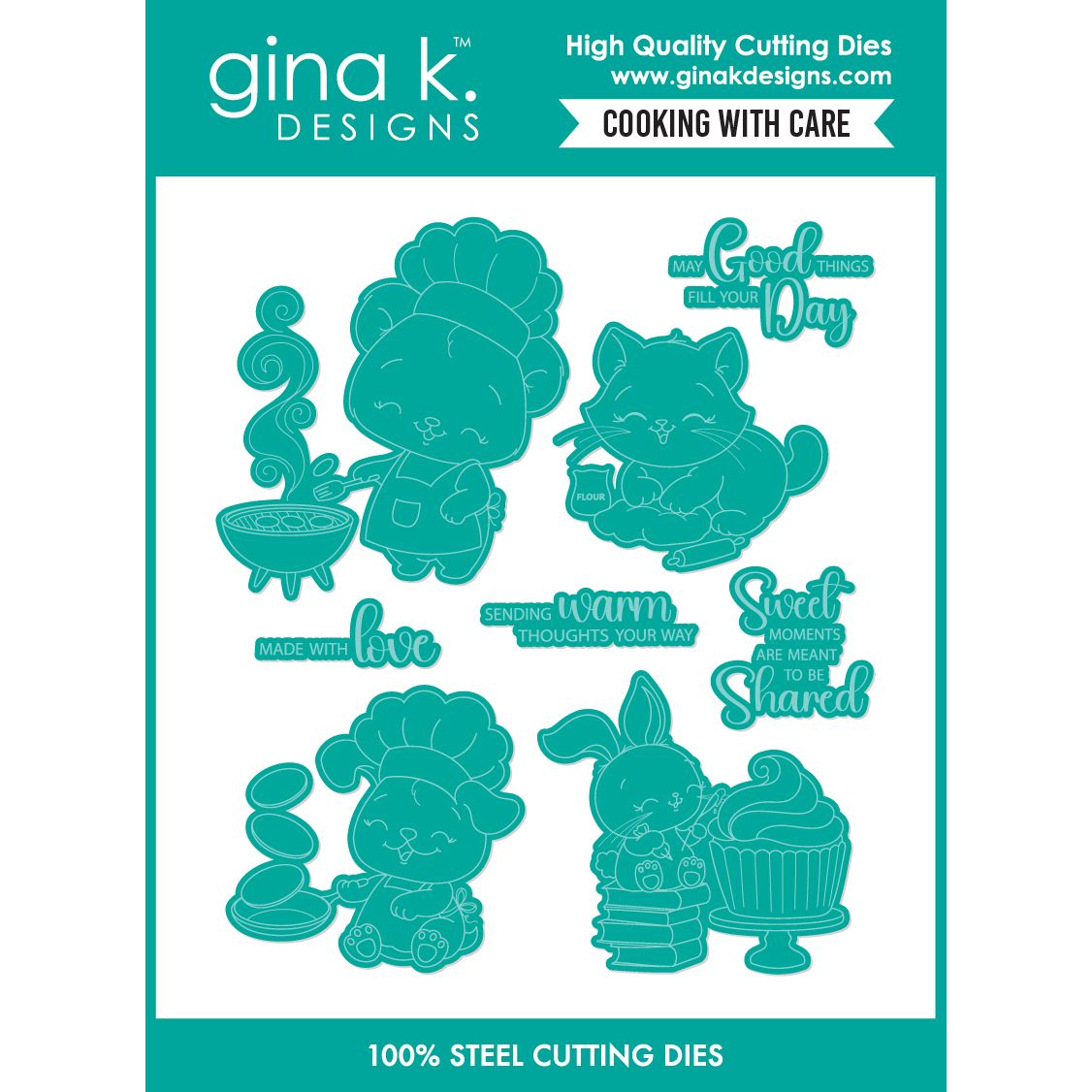 Gina K Designs Cooking with Care Dies die0781