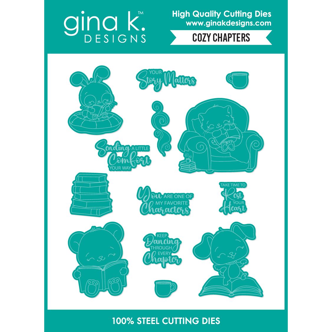 Gina K Designs Cozy Chapters Dies die0824