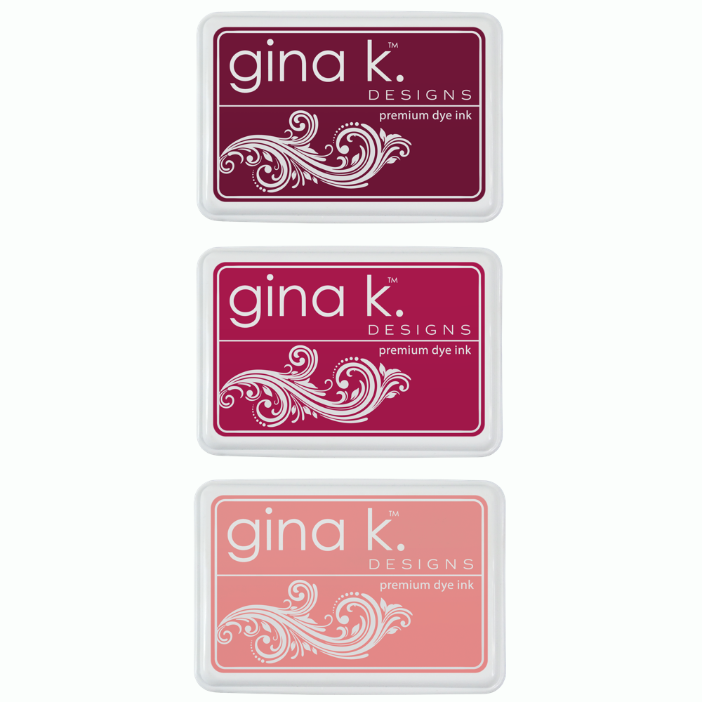 Gina K Designs Cranberry Ink Pad Trio Bundle
