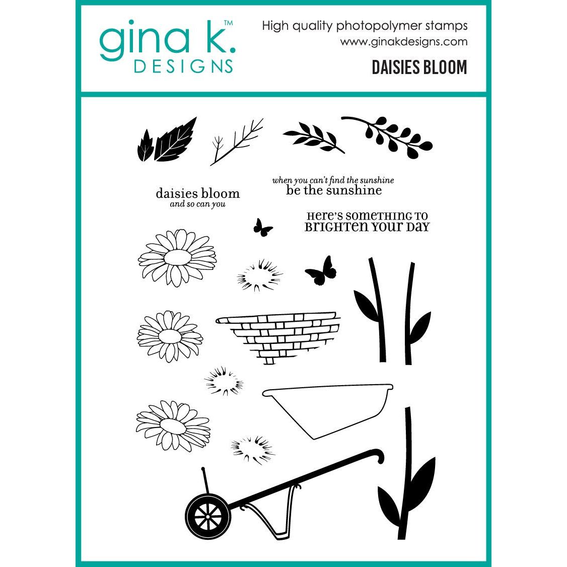 Gina K Designs Daisies Bloom Stamps lh61