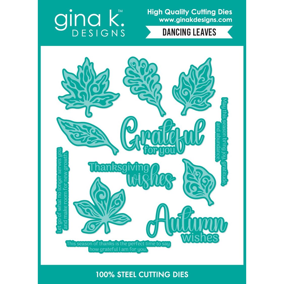 Gina K Designs Dancing Leaves Dies die0812
