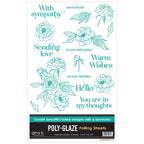 Gina K Designs Delicate Dahlias Poly-Glaze Foiling Sheets pgf37
