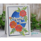 Gina K Designs Delicate Dahlias Poly-Glaze Foiling Sheets pgf37 sending love birthday