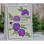 Gina K Designs Delicate Dahlias Poly-Glaze Foiling Sheets pgf37 sending love purple