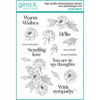 Gina K Designs Delicate Dahlias Stamps and Dies Bundle gkdie0475 stamps only
